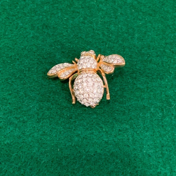 Vintage Joan Rivers Classic Crystal And Gold Tone Brooch / Pin - Picture 5 of 14